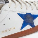Golden Goose Men's Superstar Leather Trainers - White/Ice/Bluette/Red - UK 8