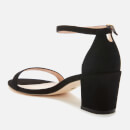 Stuart Weitzman Women's Simple Suede Block Heeled Sandals - Black - UK 3