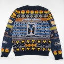 Back to the Future Christmas Knitted Jumper Navy