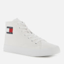 Tommy Jeans Women's Mid Cup Canvas Hi-Top Trainers - White - UK 3.5