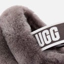 UGG Women's Fluff Yeah Slide Sheepskin Slippers - Charcoal - UK 3