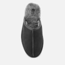 UGG Men's Scuff Leather Skeepskin Slippers - Black