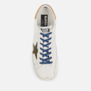 Golden Goose Men's Superstar Leather Trainers - White/Drill Green/Brown