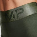 Damskie legginsy z fakturowanego materiału MP – ciemnozielone