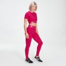 Damskie legginsy z fakturowanej tkaniny z kolekcji Adapt MP – Virtual Pink - M