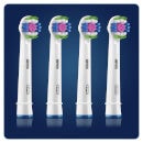 Oral-B 3D White Opzetborstels Met CleanMaximiser, 4 Stuks
