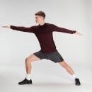 MP Men's Essential Seamless Long Sleeve Top- Washed Oxblood Marl - S