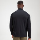Męska bluza z suwakiem ¼ z kolekcji Essentials MP – czarna - XXS