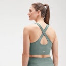 Brassière de sport à dos croisé sans coutures MP Shape Seamless Ultra pour femmes – Vert délavé - XS