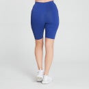 Pantalón corto de ciclismo con gráfico centrado para mujer de MP - Cobalto