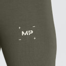 Pantalón corto de ciclismo con gráfico centrado para mujer de MP - Verde aceituna oscuro