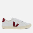 Veja Men's Esplar Logo Leather Trainers - Extra White/Marsala