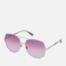 Tom Ford Women's Lennox Pilot Style Sunglasses - Palladium/Violet