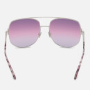 Tom Ford Women's Lennox Pilot Style Sunglasses - Palladium/Violet