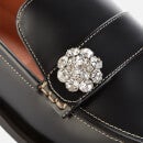 Ganni Women's Jewel Leather Loafers - Black - UK 7