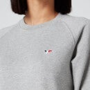 Maison Kitsuné Women's Sweatshirt Tricolor Fox Patch - Grey Melange - XS
