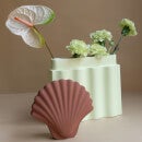 Los Objetos Decorativos Waves Vase - Lime