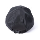 Gorra negra de goma de nailon con 6 paneles de Milliner