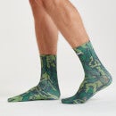 Ponožky MP x Hexxee Adapt Crew – zelené s kamuflážovým vzorom - UK 4-7