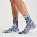 Ponožky MP x Hexxee Adapt Crew – sivé s kamuflážovým vzorom - UK 7.5-10