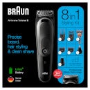Braun 8-in-1 Styling Kit with 6 attachments and Gillette Razor