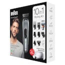 Braun 10-in-1 Styling Kit with 8 attachments and Gillette Razor