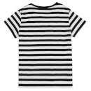 Beetlejuice Cockroach Embroidered Women's T-Shirt - White / Black Striped