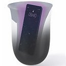 Lexon Oblio Wireless Charging Station and UV Sanitiser - Black