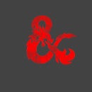 Donjons & Dragons Distressed Red Ampersand femme Cropped t-shirt - noir délavé