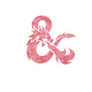 Camiseta de hombre Dragones & Mazmorras Ampersand Pink - Blanco