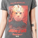 Friday the 13th Jason Lives Femme T-Shirt Dress - Navy Délavé