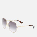 Gucci Women's Metal Frame Sunglasses - Gold/Grey
