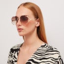 Gucci Women's Metal Frame Sunglasses - Gold/Brown