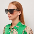 Gucci Women's Classic Acetate Sunglasses - Black/Grey