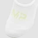 MP Women's Invisible Socks - White/Neon (3 Pack) - UK 3-6