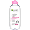 Garnier Micellar Water Facial Cleanser Makeup Remover 400ml with Cotton Wool Pads Bundle