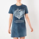 Lord Of The Rings Arwen Lady Of Rivendell Women's T-Shirt Dress - Navy Acid Wash