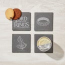 Lord Of The Rings Engraved Slate Coaster Set