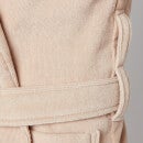 Christy Supreme Velour Cotton Dressing Gown - Stone - XL