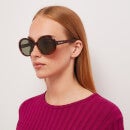 Saint Laurent Women's Oversized Round Sunglasses - Havana/Green