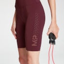 Pantalón corto de entrenamiento con gráfico degradado para mujer de MP - Rojo oscuro lavado - XXS