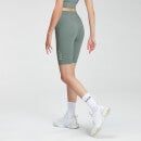 Pantalón corto de entrenamiento con gráfico degradado para mujer de MP - Verde lavado - XXS