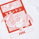 Camiseta Pokémon Charmander Evolution - Blanco - Unisex