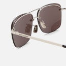Saint Laurent Men's Sl 417 Metal Aviator Sunglasses - Silver/Black