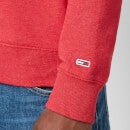 Tommy Jeans Men's Straight Logo Hoodie - Deep Crimson HTR