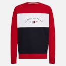 Tommy Hilfiger Men's Embroidered Signature Crewneck Sweatshirt - Red Multi