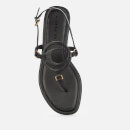 Coach Women's Jeri Leather Toe Post Sandals - Black - UK 3