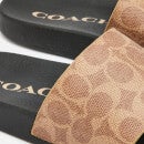 Coach Women's Udele Coated Canvas Slide Sandals - Tan - UK 3