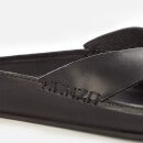 KENZO Men's Opanka Leather Mule Sandals - Black