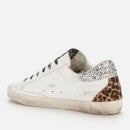 Golden Goose Women's Superstar Leather Trainers - White/Fuchsia/Silver